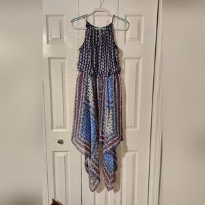 Maurices Bohemian Blue Pink Dress